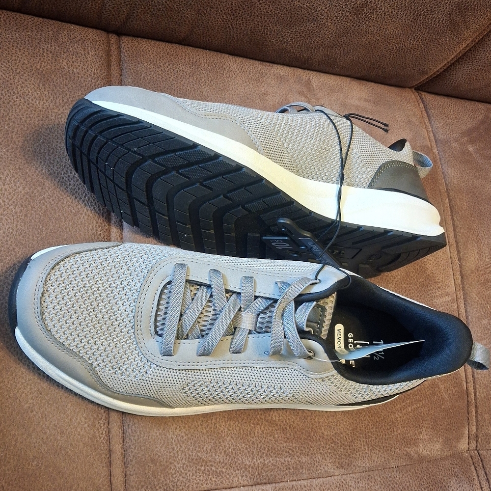 George Men's Knit Casual Athletic Shoes Grey Size 10 1/2